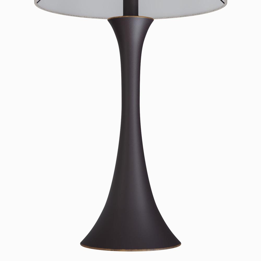 Oil Rubbed Bronze, Natural Linen Lenuxe 24" Metal Table Lamp - Set of 2. Picture 5