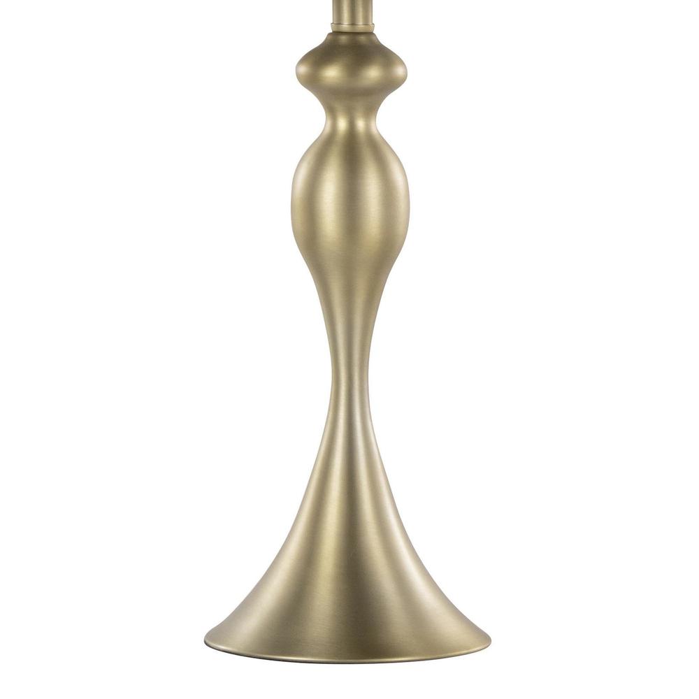 Gold Metal, Moroccan Blue Linen Ashland 27" Metal Table Lamp - Set of 2. Picture 5