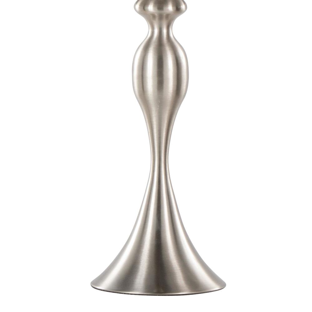 Brushed Nickel, Grey Linen Ashland 27" Metal Table Lamp - Set of 2. Picture 5