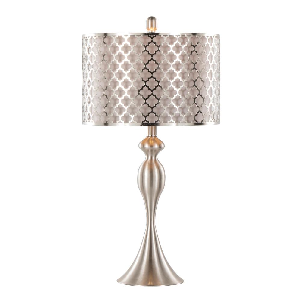Silver Ashland 27" Metal Table Lamp - Set of 2. Picture 2