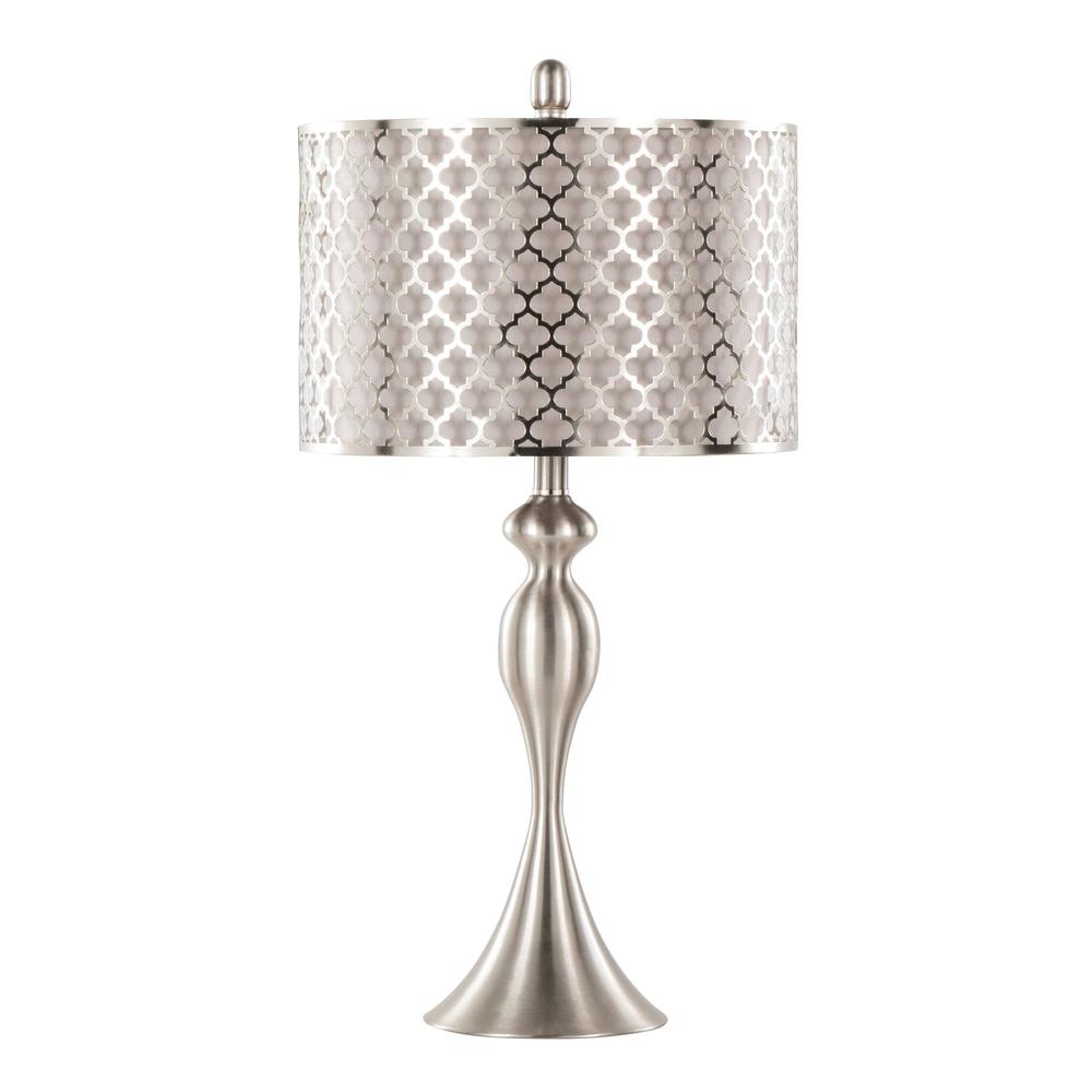 Silver Ashland 27" Metal Table Lamp - Set of 2. Picture 1