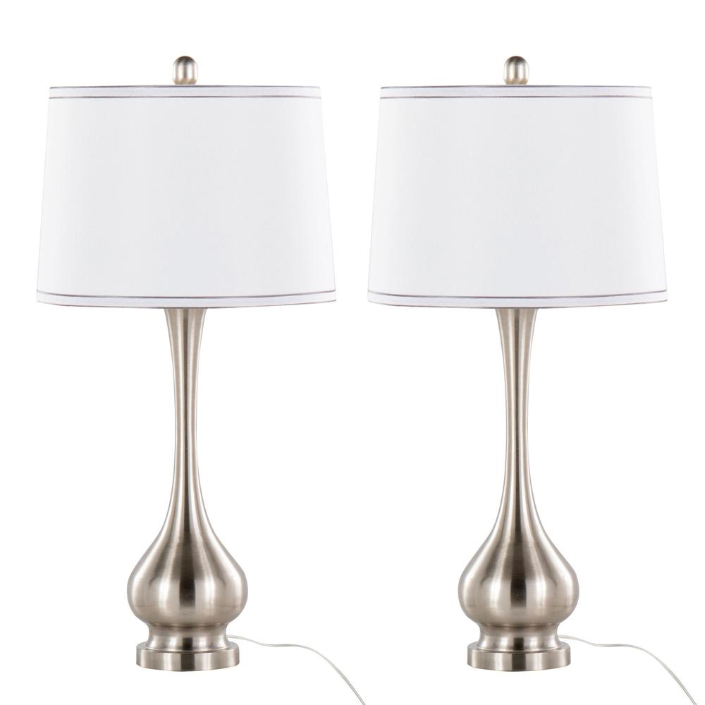 Silver Cairo 28.75" Metal Table Lamp - Set of 2. Picture 1