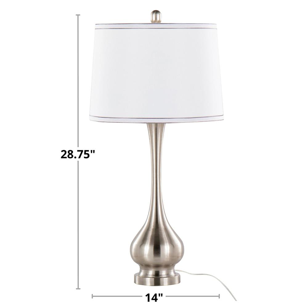Silver Cairo 28.75" Metal Table Lamp - Set of 2. Picture 5