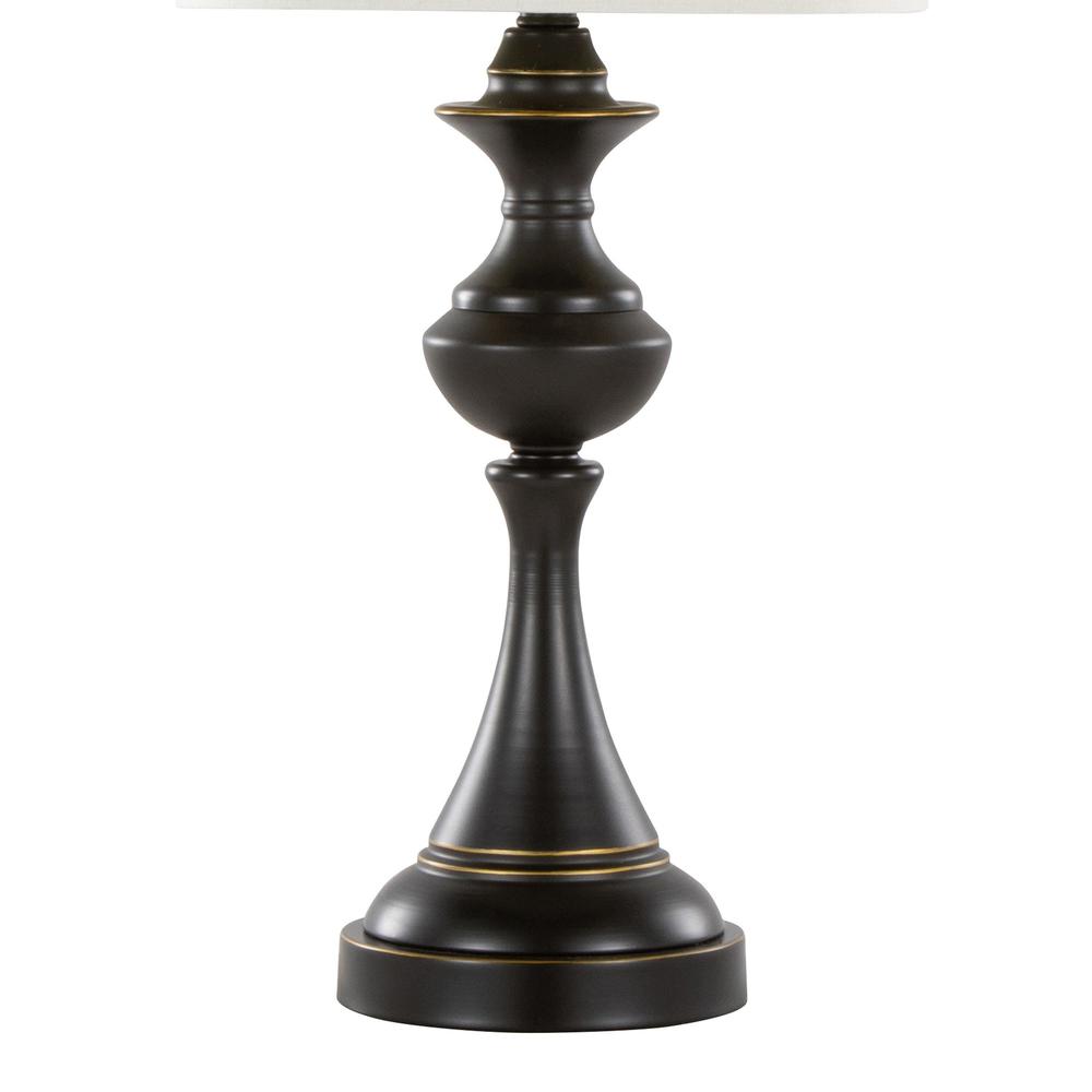 Brown Montgomery 29" Metal Table Lamp with USB - Set of 2. Picture 4