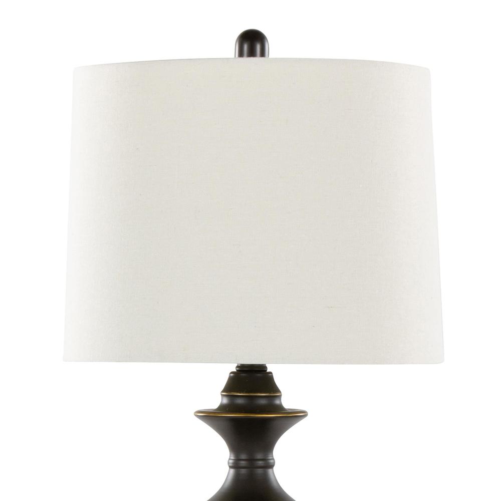 Brown Montgomery 29" Metal Table Lamp with USB - Set of 2. Picture 5