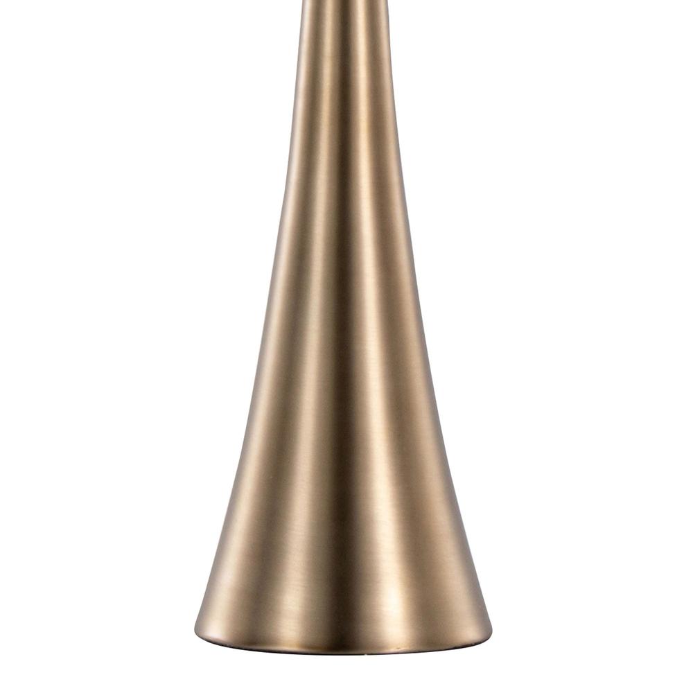 Matte Golden Bronze, White Linen Diana 29" Metal Table Lamp - Set of 2. Picture 4