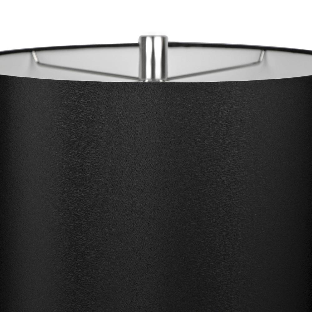 Polished Nickel, Black Satin Diana 29" Metal Table Lamp - Set of 2. Picture 4