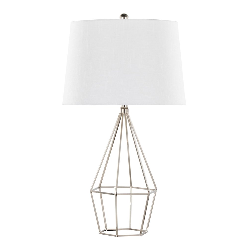 Polished Nickel, Black Satin Diana 29" Metal Table Lamp - Set of 2. Picture 3