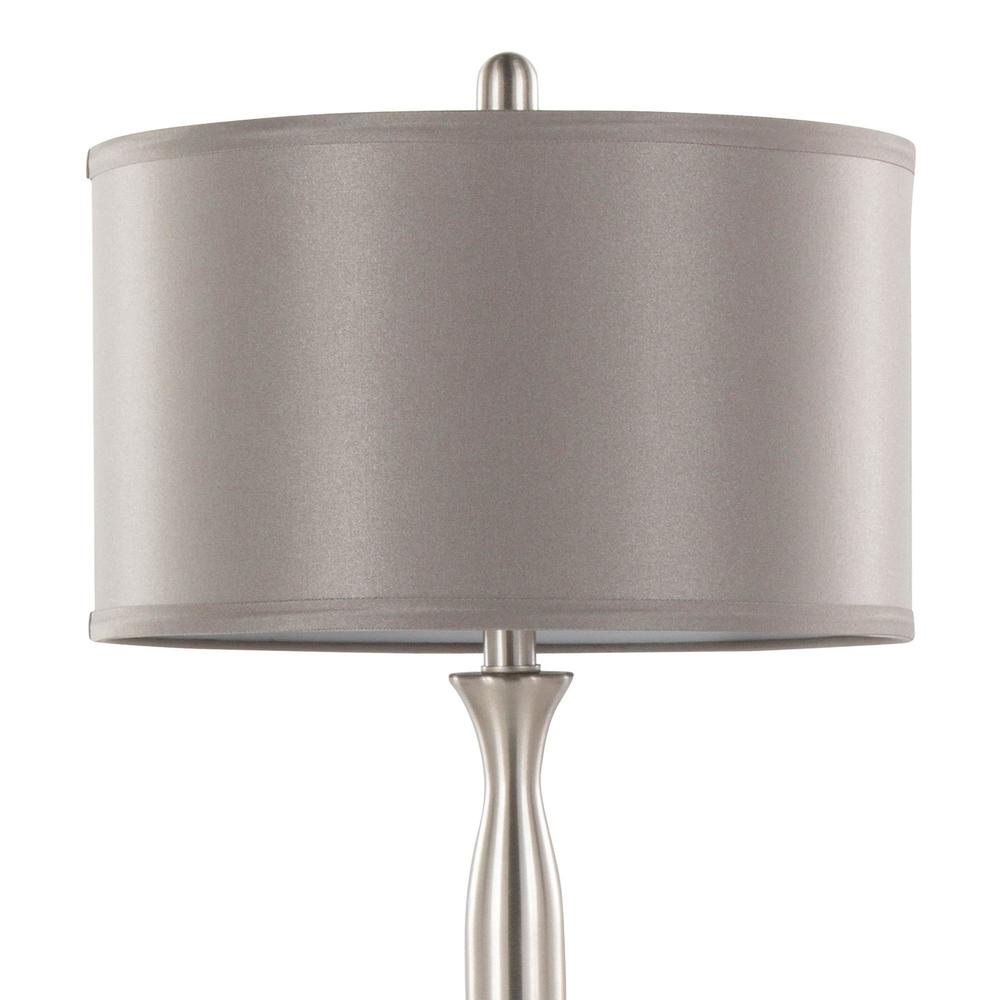 Brushed Nickel, Grey Satin Joan 30" Metal Table Lamp - Set of 2. Picture 4