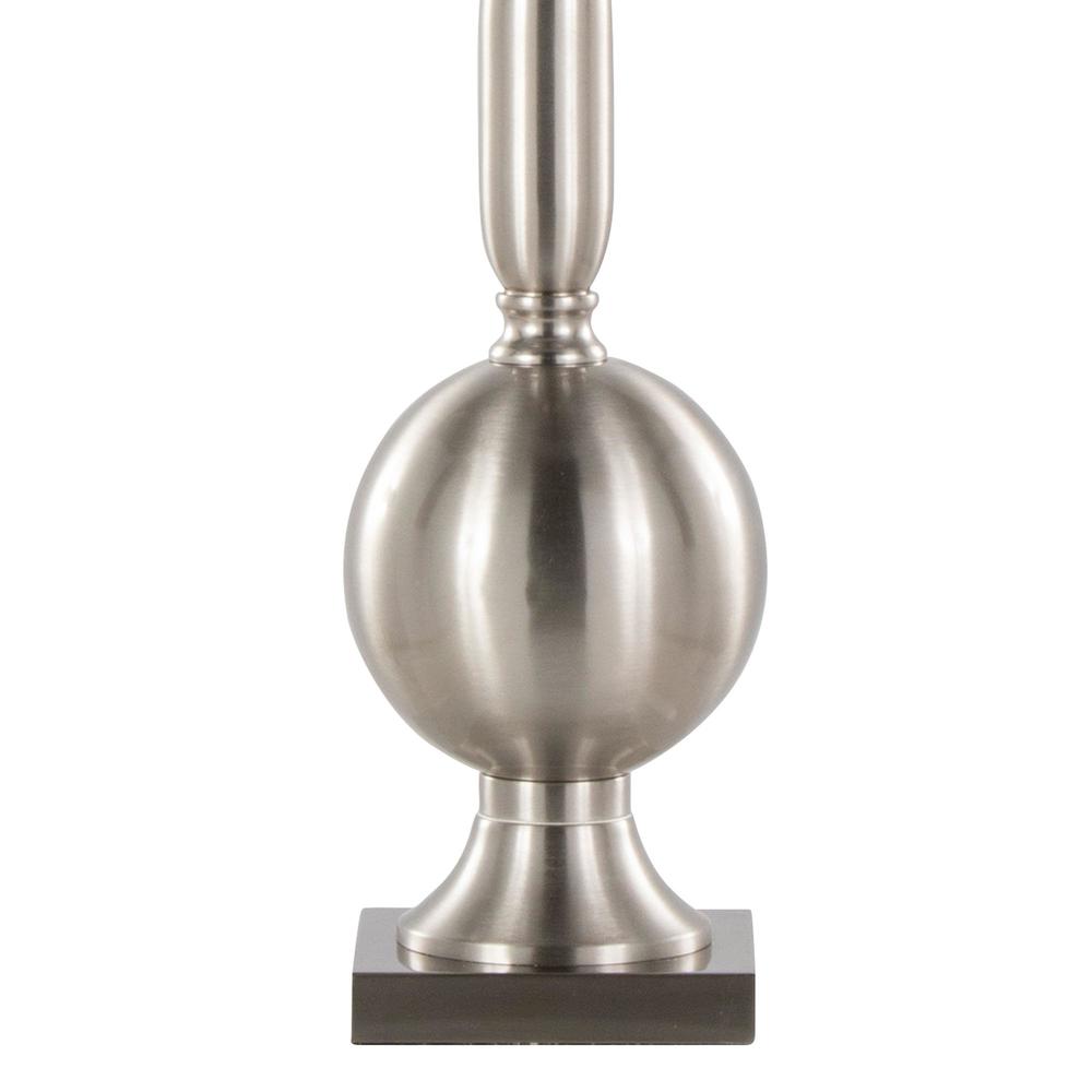Brushed Nickel, Grey Satin Joan 30" Metal Table Lamp - Set of 2. Picture 5