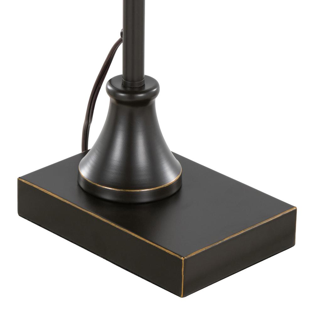Oil Rubbed Bronze, Clear Glass Landen 33" Metal Task Lamp - Set of 2. Picture 9