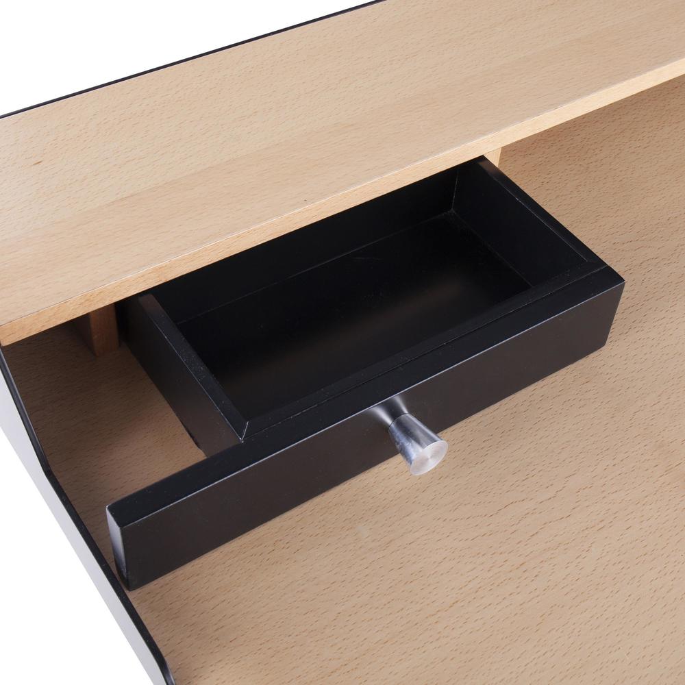 Black Steel, Natural Wood, Black Wood, Nickel Harvey Desk. Picture 7