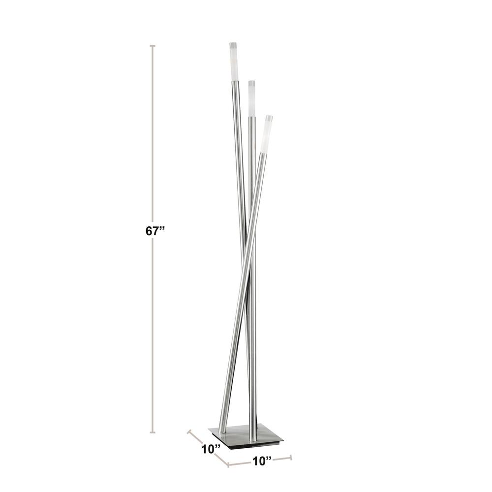 Brushed Nickel Icicle Floor Lamp. Picture 3