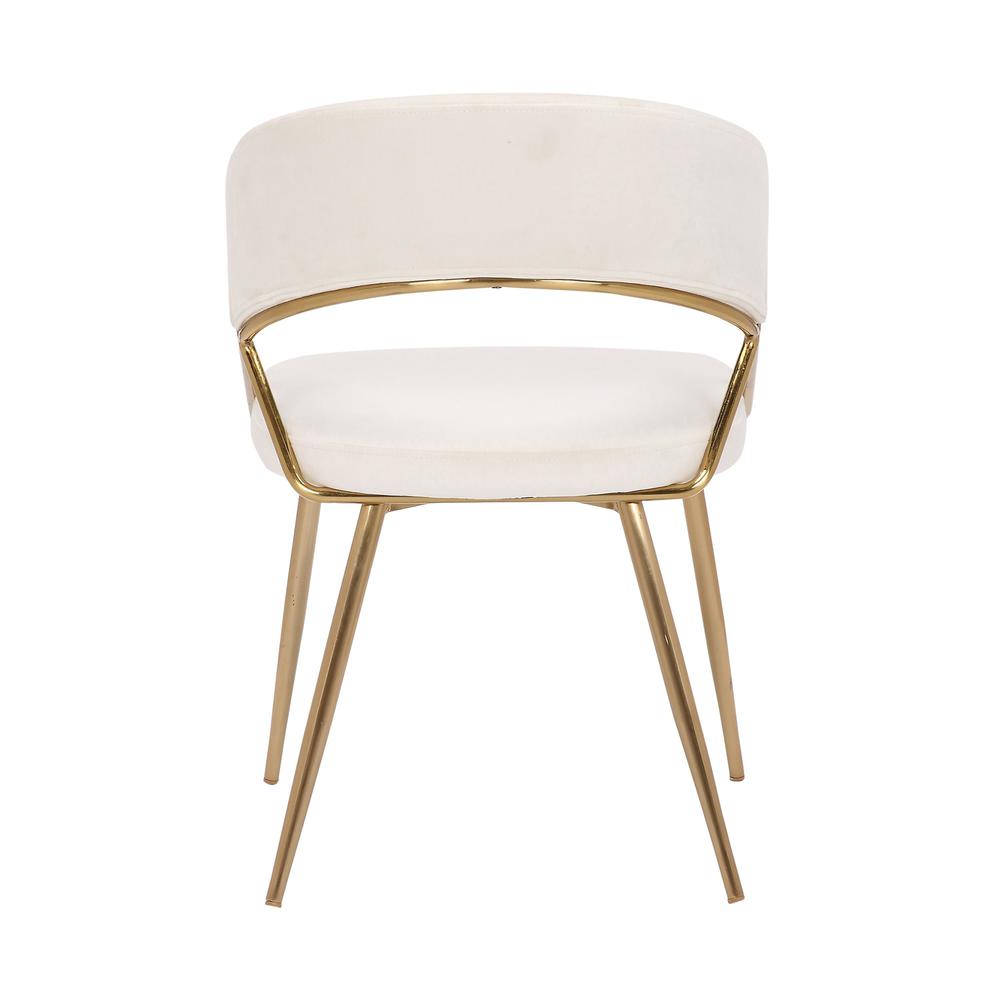 Gold Steel, Cream Velvet Jie Dining Chair - Set of 2. Picture 5