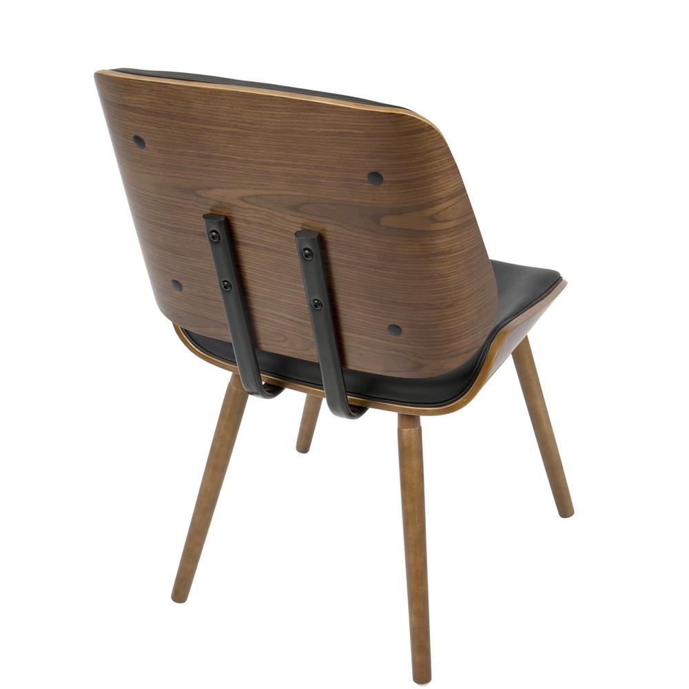 Walnut, Black Lombardi Chair - Set of 2. Picture 5