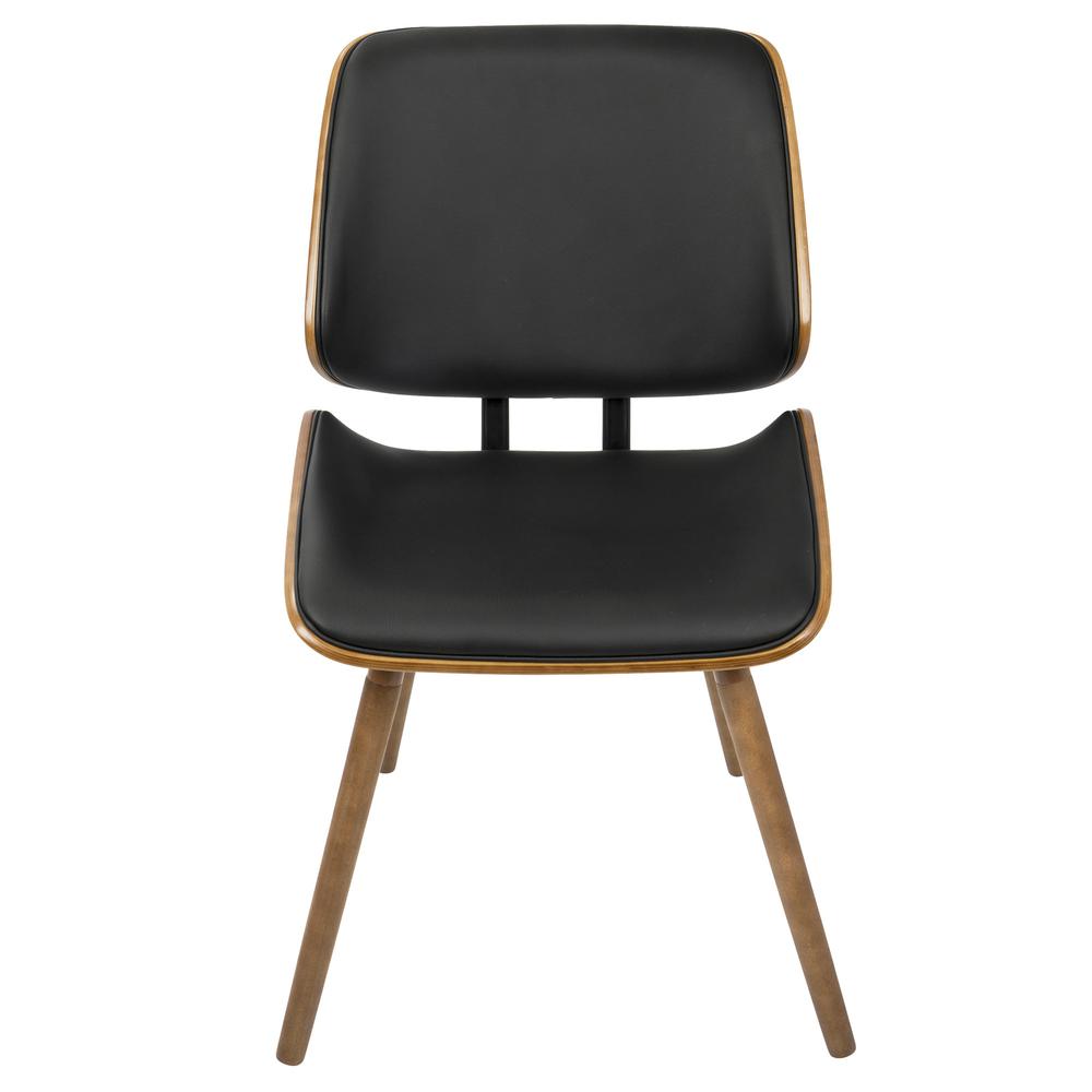 Walnut, Black Lombardi Chair - Set of 2. Picture 7