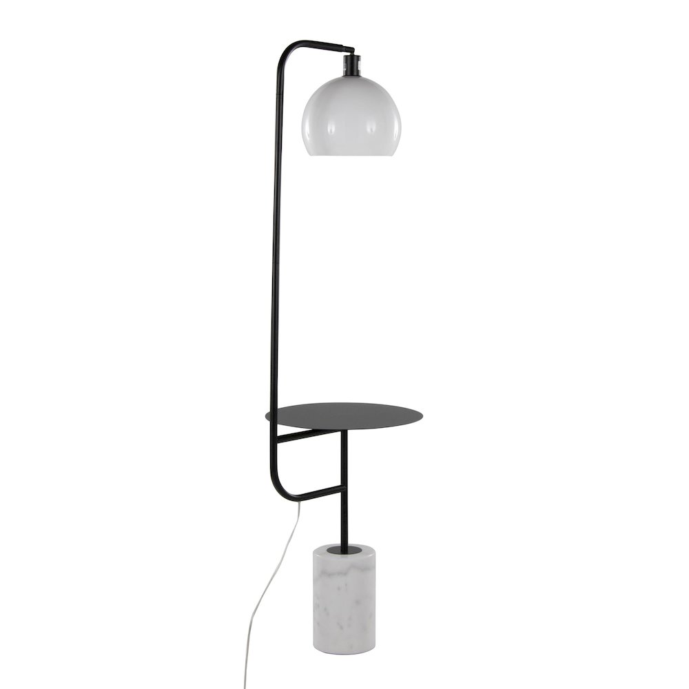 Symbol 66" Metal Floor Lamp With Side Table. Picture 4