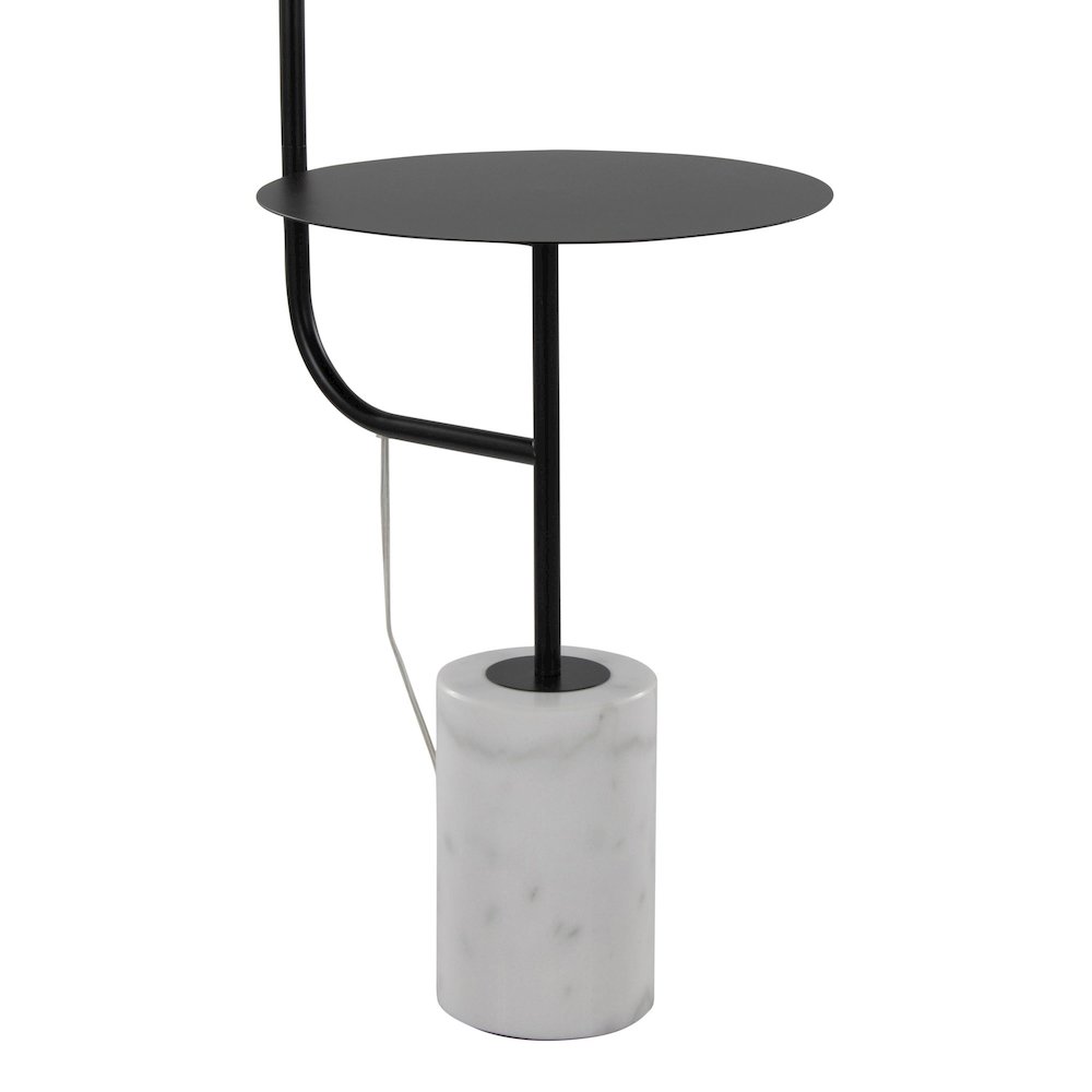 Symbol 66" Metal Floor Lamp With Side Table. Picture 8