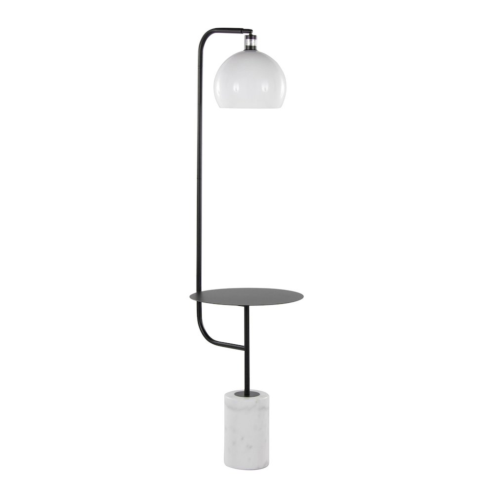 Symbol 66" Metal Floor Lamp With Side Table. Picture 1