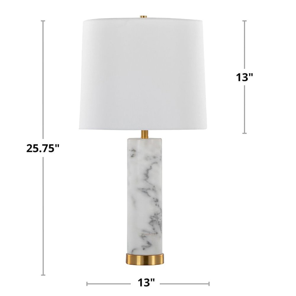 Marbella 26" Marble Table Lamp - Set of 2. Picture 10