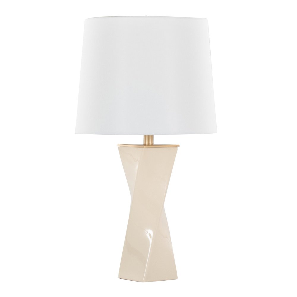 Curvo Square 27" Ceramic Table Lamp. Picture 1