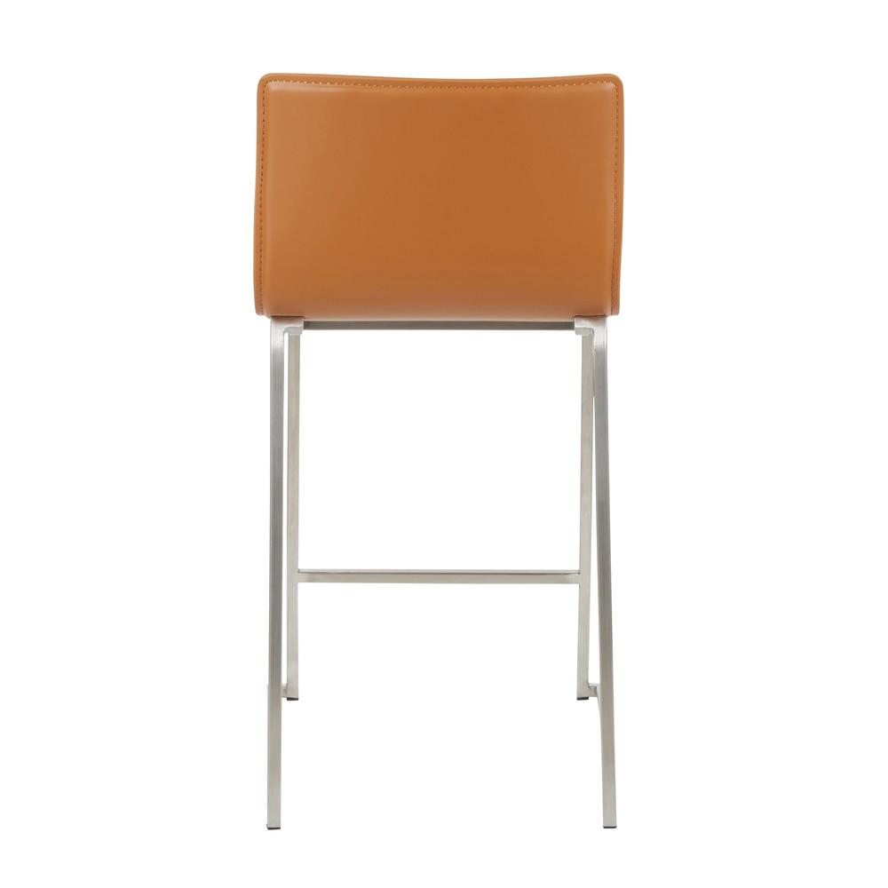 Stainless Steel, Camel PU Mara Counter Stool - Set of 2. Picture 5