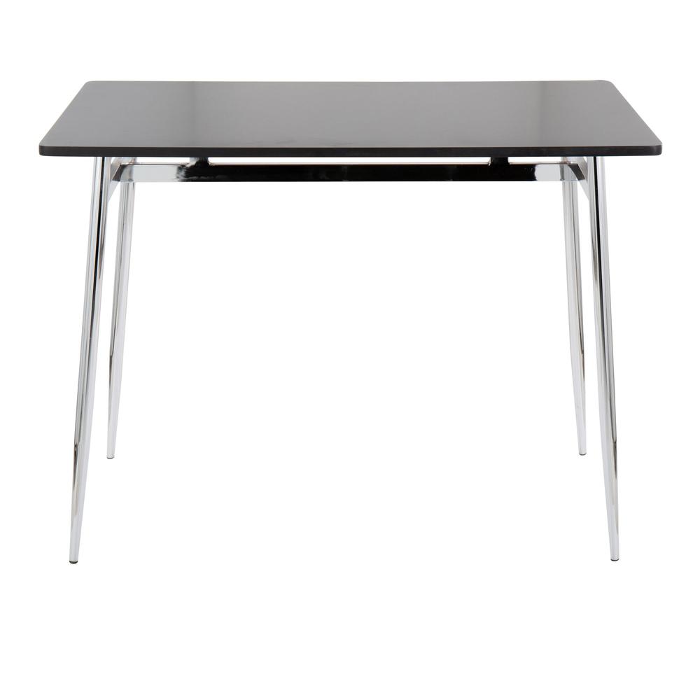 Chrome Metal, Black Wood Marcel Counter Table. Picture 4