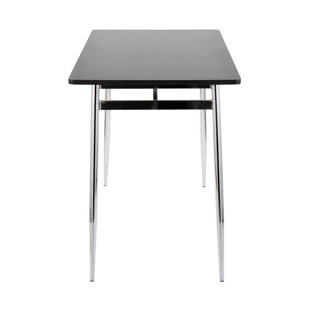 Chrome Metal, Black Wood Marcel Counter Table. Picture 2