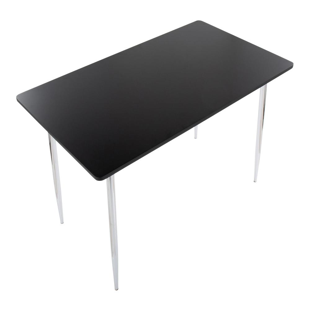 Chrome Metal, Black Wood Marcel Counter Table. Picture 5