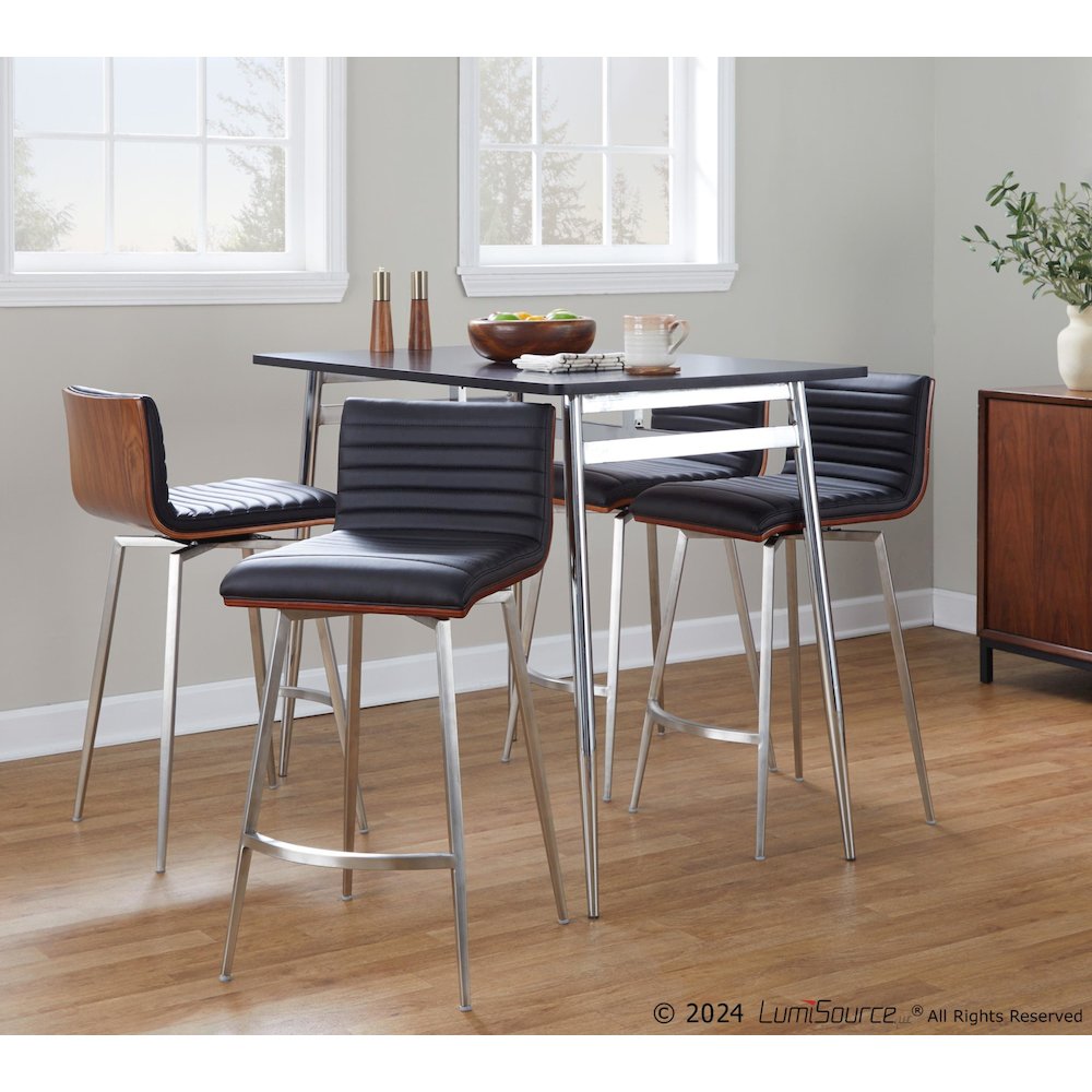 Marcel-Mason Swivel Counter Height Dining Set - 5 Piece. Picture 3