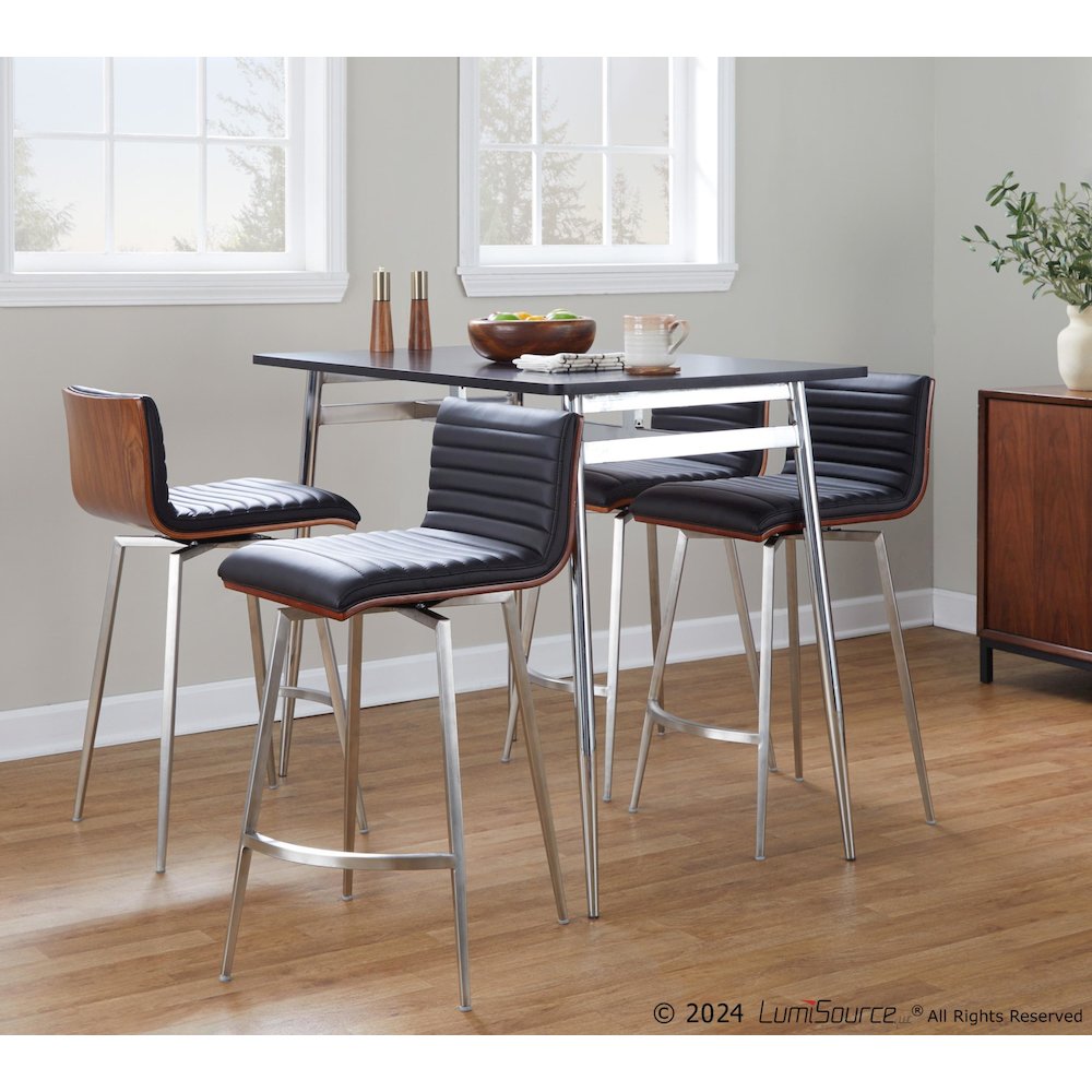 Marcel-Mason Swivel Counter Height Dining Set - 5 Piece. Picture 4