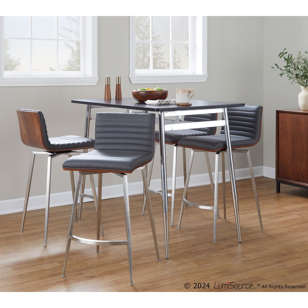 Marcel-Mason Swivel Counter Height Dining Set - 5 Piece. Picture 3