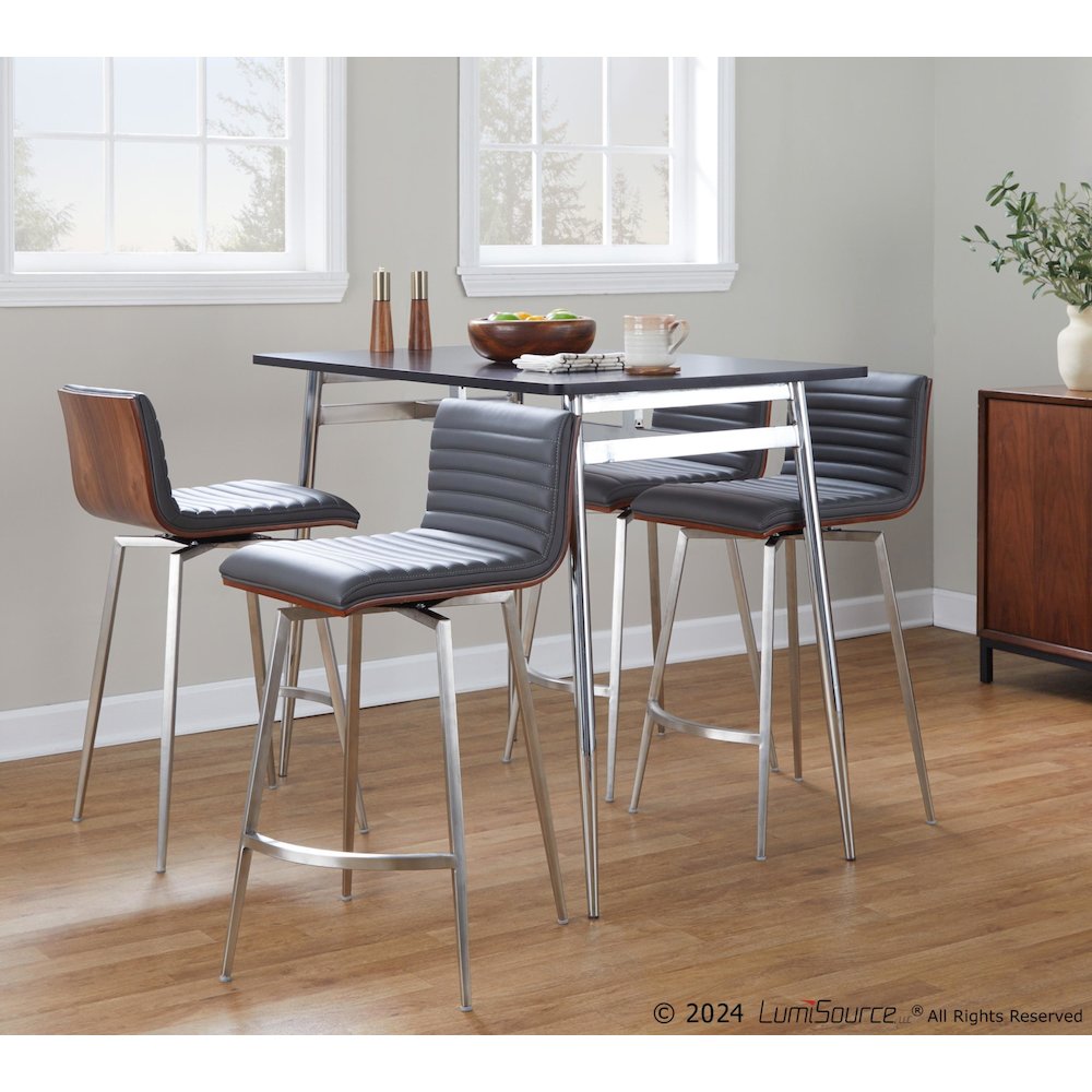 Marcel-Mason Swivel Counter Height Dining Set - 5 Piece. Picture 4