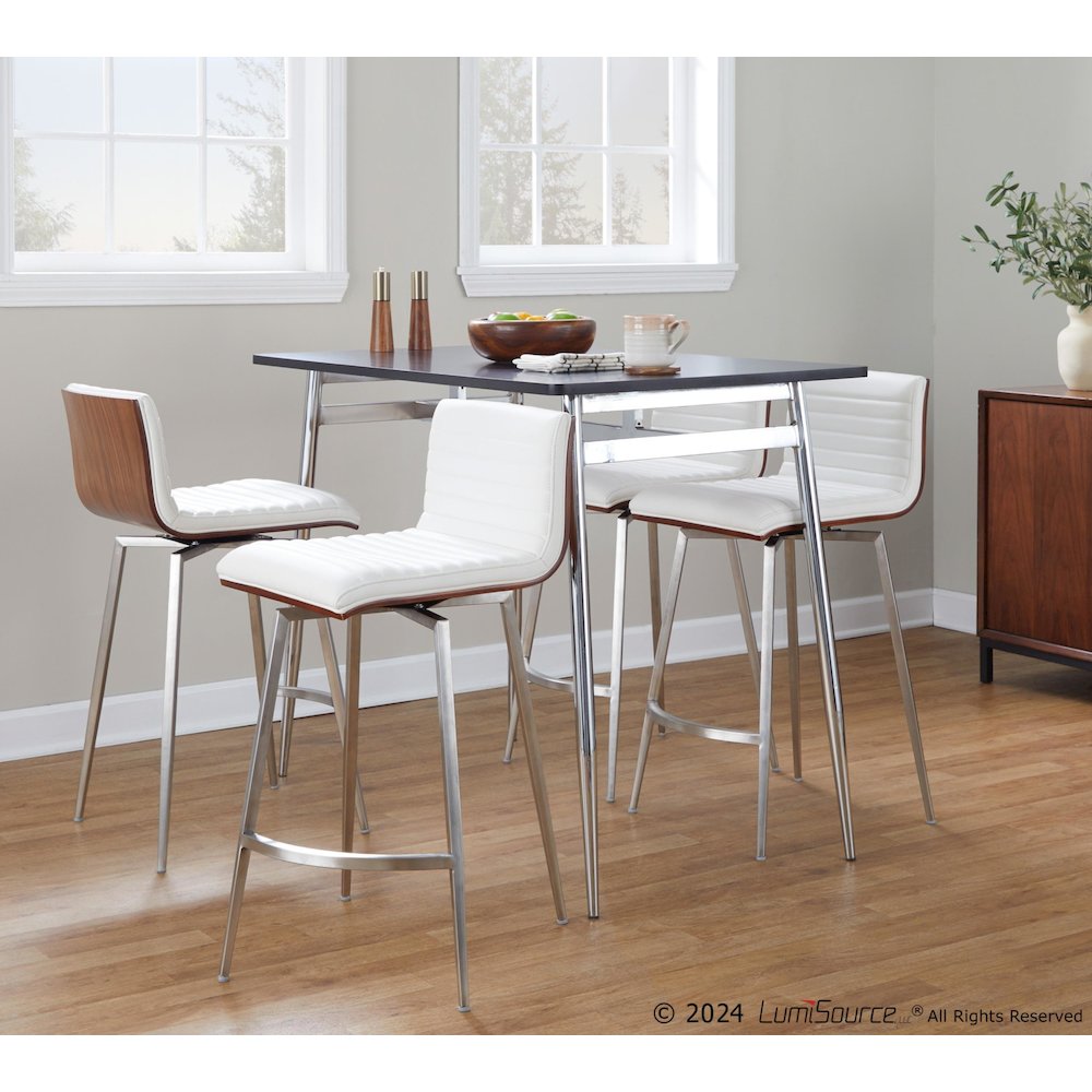Marcel-Mason Swivel Counter Height Dining Set - 5 Piece. Picture 4
