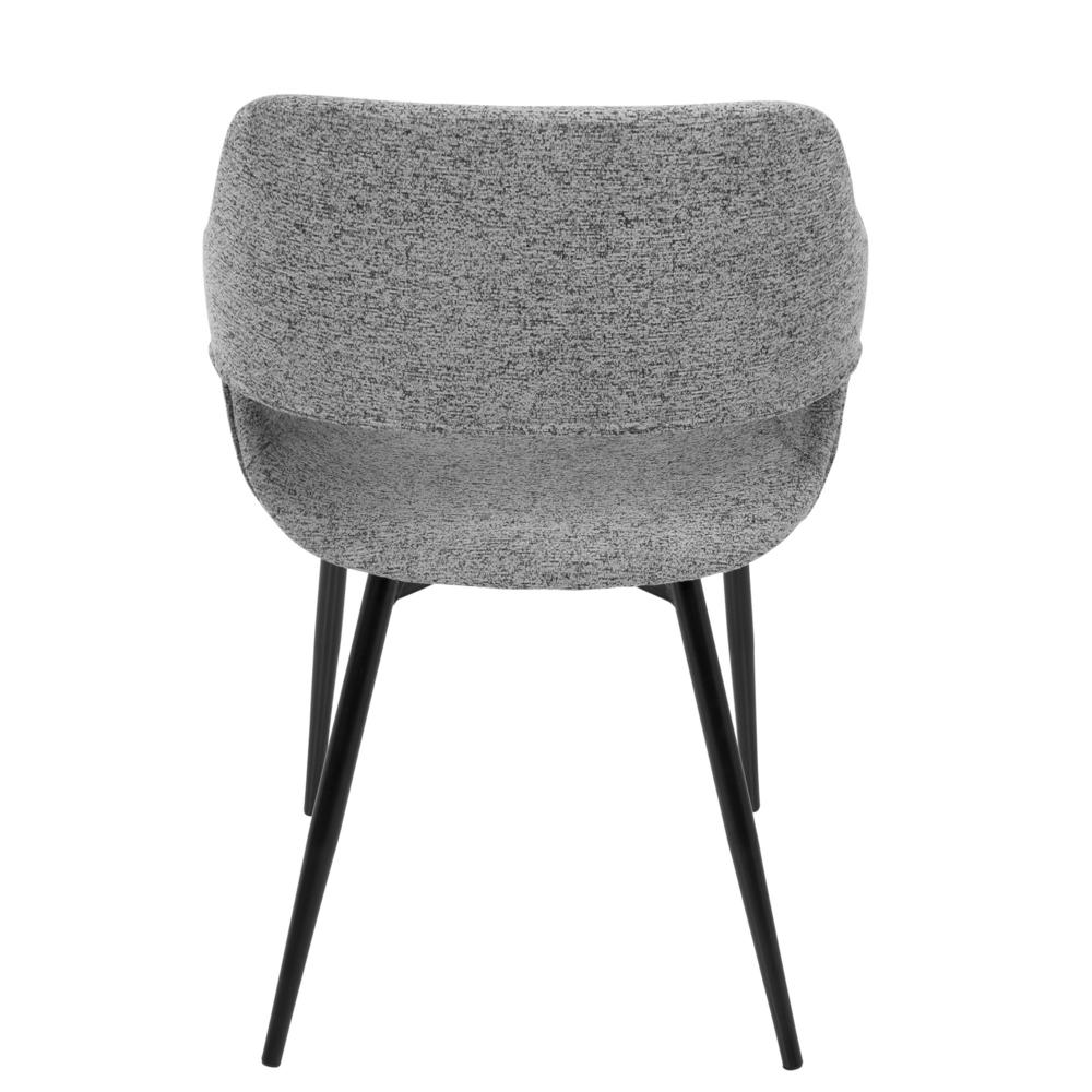 Grey Fabric, Black Legs Margarite Chair - Set of 2. Picture 5