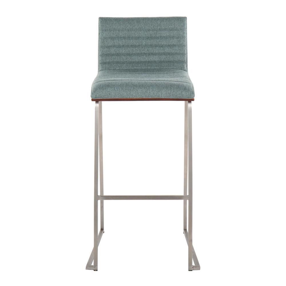 Green Mason Mara 30" Fixed-Height Barstool - Set of 2. Picture 6