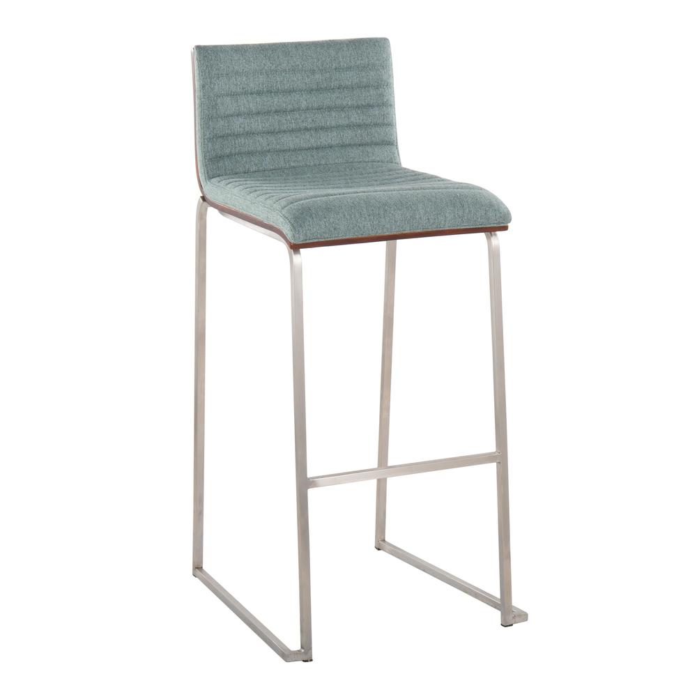 Green Mason Mara 30" Fixed-Height Barstool - Set of 2. Picture 2