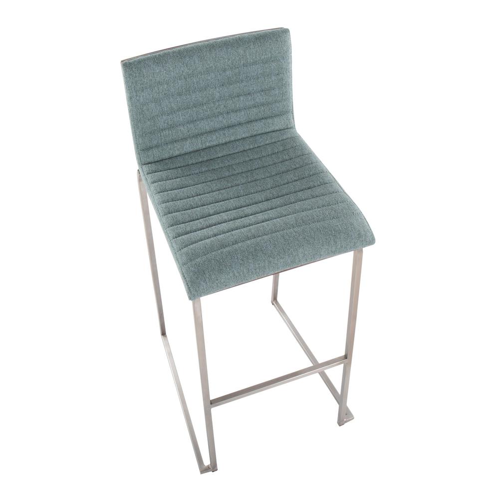 Green Mason Mara 30" Fixed-Height Barstool - Set of 2. Picture 7