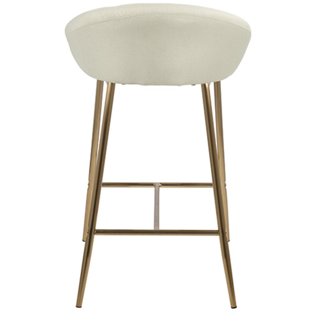 Gold, Cream Fabric Matisse Counter Stool - Set of 2. Picture 5