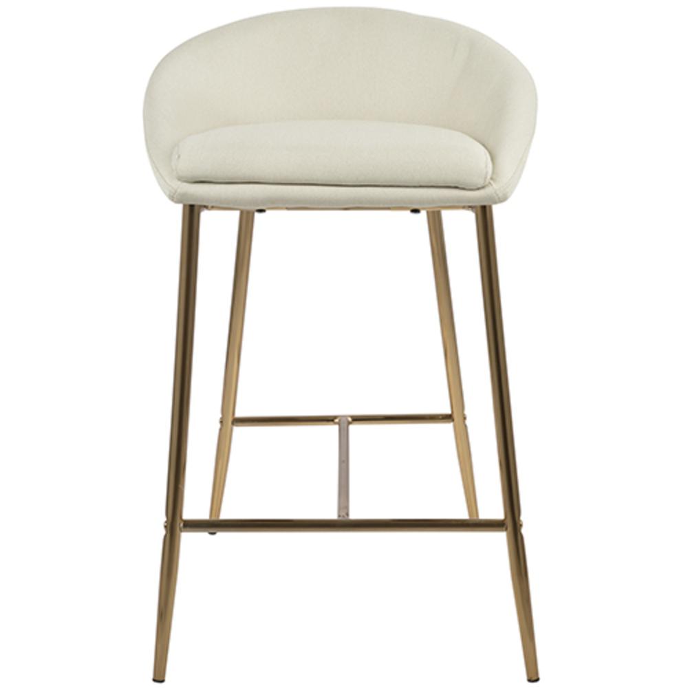 Gold, Cream Fabric Matisse Counter Stool - Set of 2. Picture 6