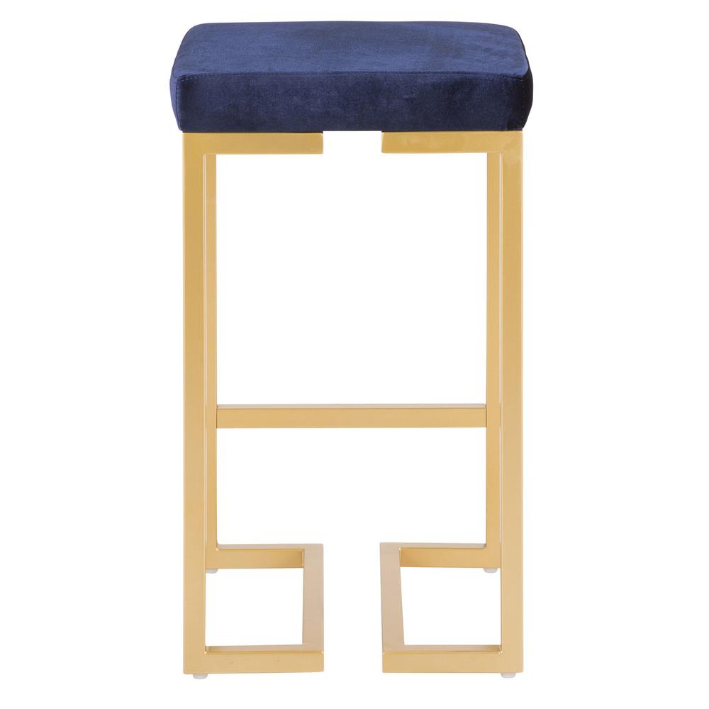 Gold, Blue Midas Counter Stool - Set of 2. Picture 5