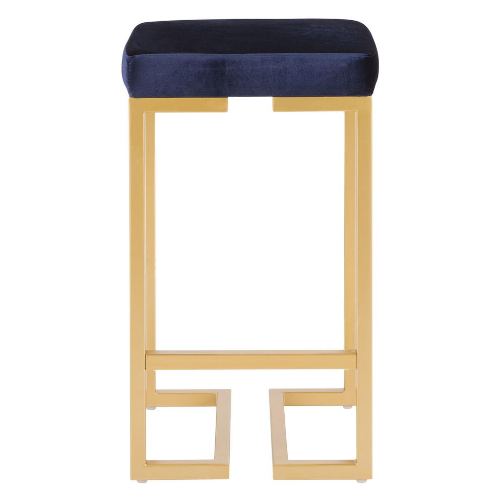 Gold, Blue Midas Counter Stool - Set of 2. Picture 6