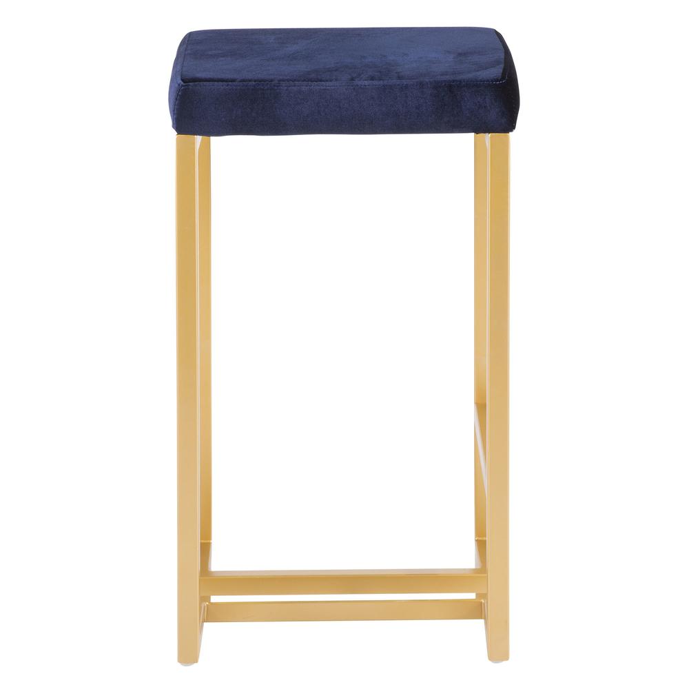 Gold, Blue Midas Counter Stool - Set of 2. Picture 3