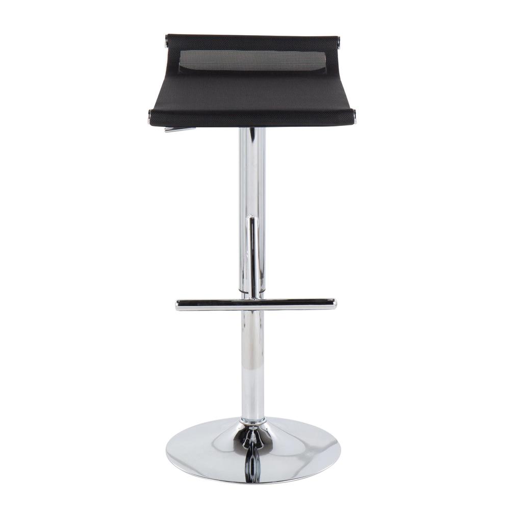 Chrome, Black Mesh Mirage Ale Bar Stool. Picture 5