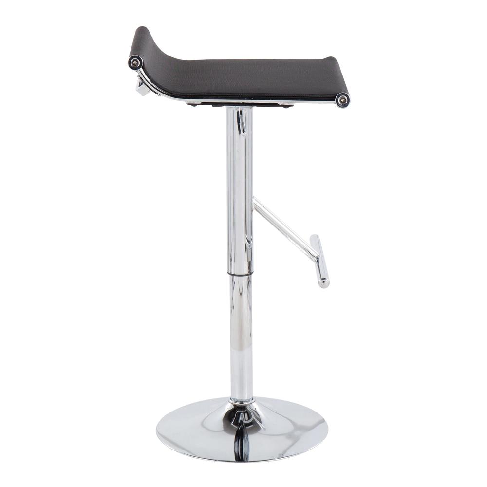 Chrome, Black Mesh Mirage Ale Bar Stool. Picture 2