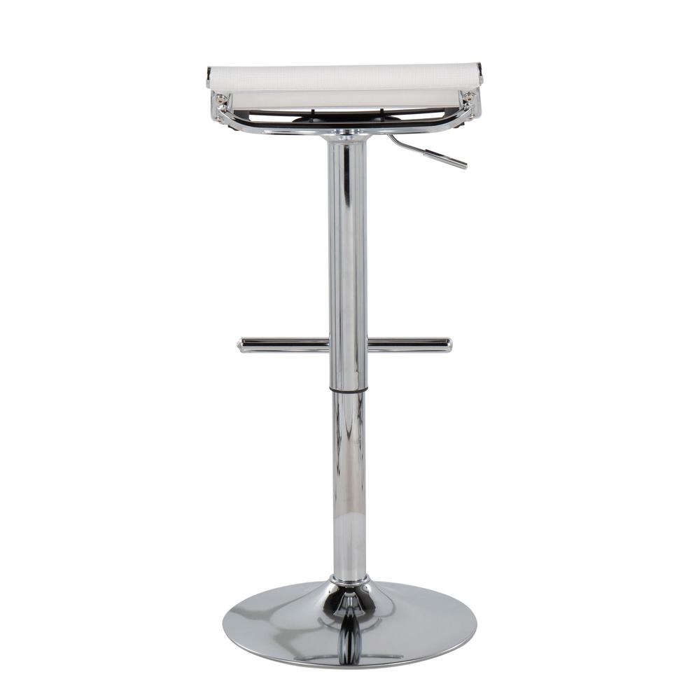 Chrome, White Mesh Mirage Ale Bar Stool. Picture 4
