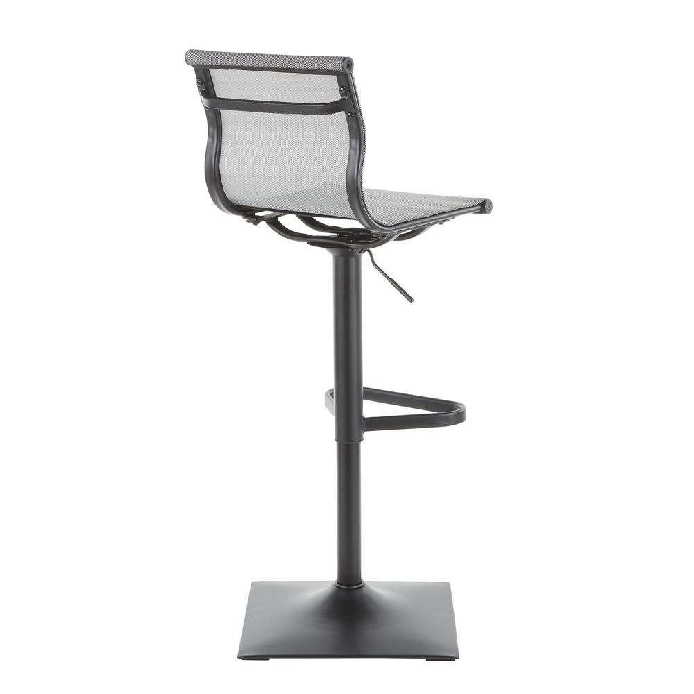Black Metal, Silver Mesh Mirage Barstool. Picture 3