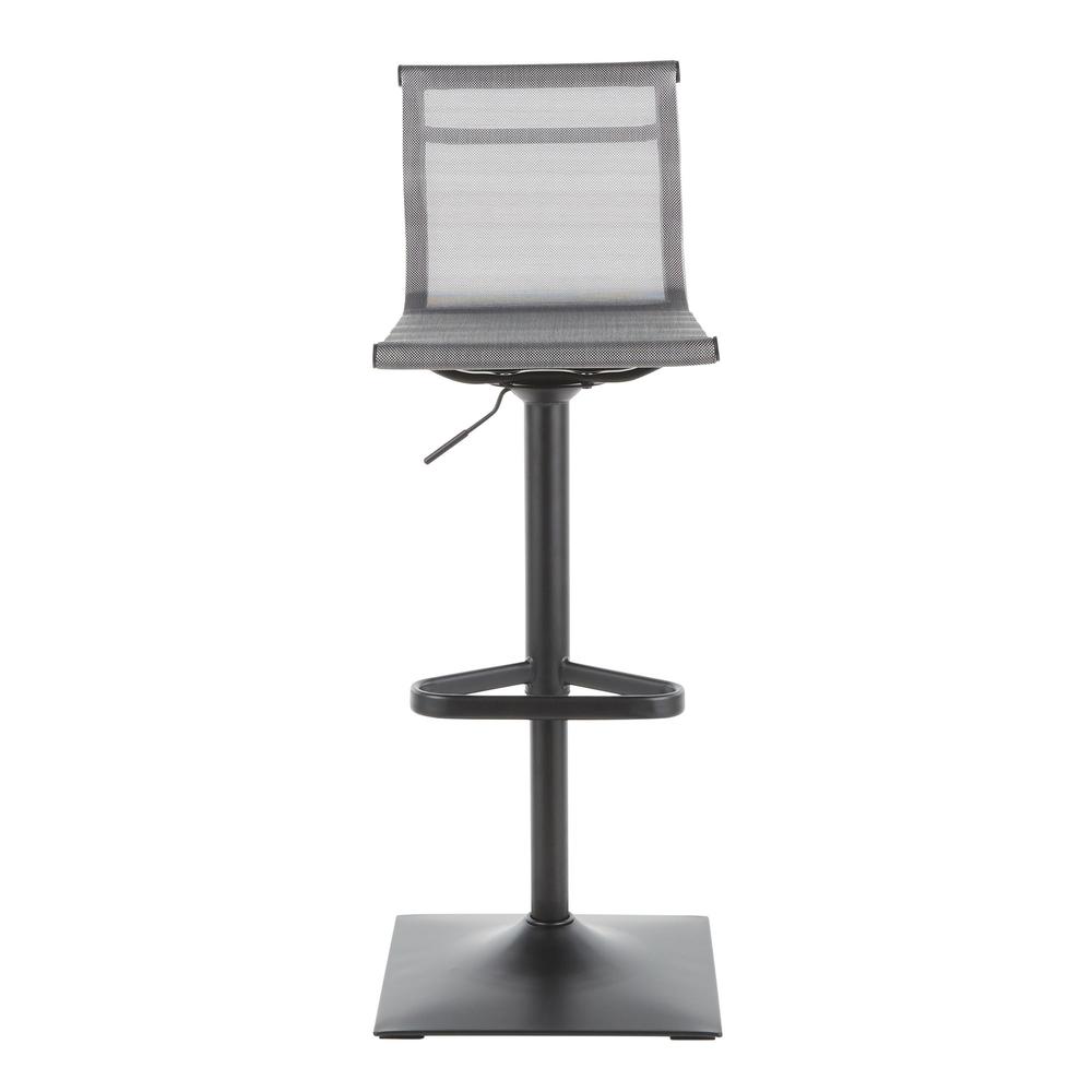 Black Metal, Silver Mesh Mirage Barstool. Picture 5
