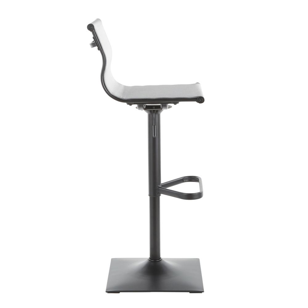 Black Metal, Silver Mesh Mirage Barstool. Picture 2