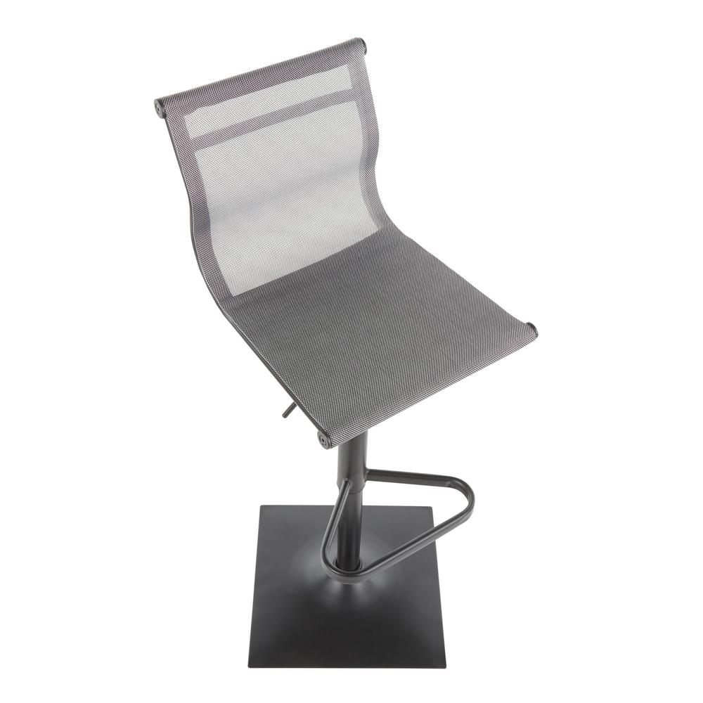 Black Metal, Silver Mesh Mirage Barstool. Picture 6